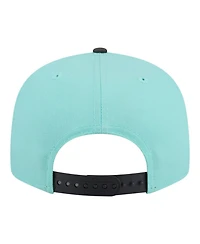 New Era Men's Turquoise/Charcoal Texas Rangers Two-Tone Color Pack 9FIFTY Snapback Hat