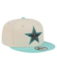 New Era Men's Cream/Light Blue Dallas Cowboys Two-Tone Color Pack 9FIFTY Snapback Hat