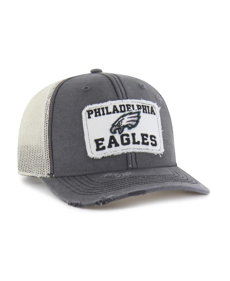 '47 Brand Men's Charcoal Philadelphia Eagles Egremont Well-Worn Adjustable Trucker Hat
