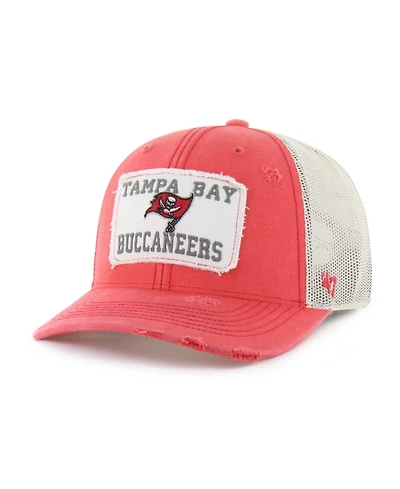 '47 Brand Men's Red Tampa Bay Buccaneers Egremont Well-Worn Adjustable Trucker Hat
