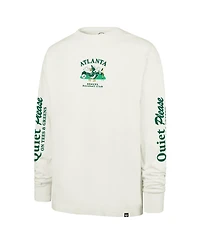 '47 Brand Men's Cream Atlanta Braves Quiet Please Foundation Long Sleeve T-Shirt