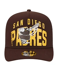 New Era Big Boys and Girls Brown San Diego Padres Logo Fade A-Frame 9FIFTY Snapback Hat