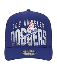 New Era Big Boys and Girls Royal Los Angeles Dodgers Logo Fade A-Frame 9FIFTY Snapback Hat