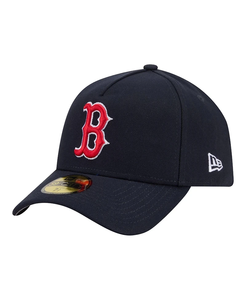 New Era Men's Navy Boston Red Sox A-Frame 59FORTY Fitted Hat