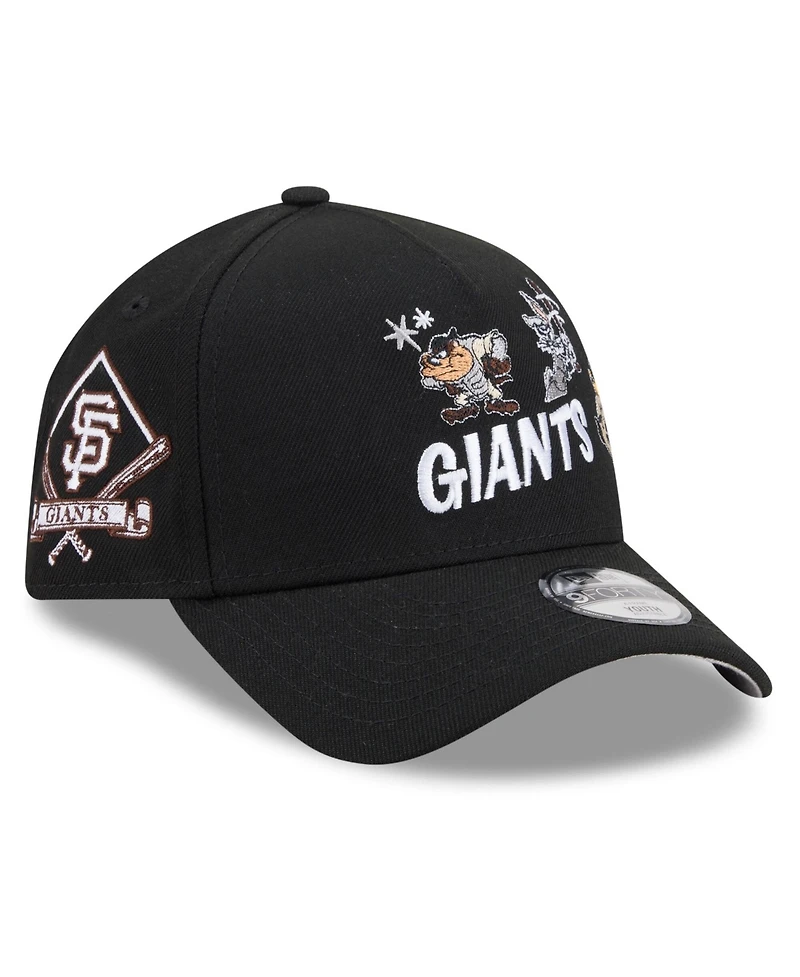 New Era Big Boys and Girls Black San Francisco Giants Looney Tunes A-Frame 9FORTY Adjustable Hat