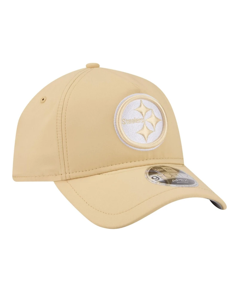 New Era Men's Tan Pittsburgh Steelers Apex 9FORTY Adjustable Hat