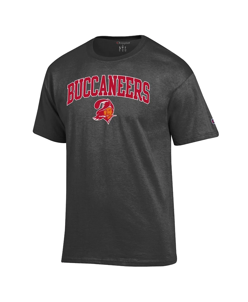 Champion Men's Heather Charcoal Tampa Bay Buccaneers Arch Over Logo T-Shirt