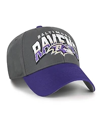 '47 Brand Men's Charcoal Baltimore Ravens Split Block Mvp Adjustable Hat