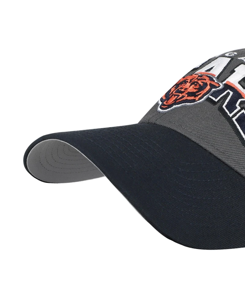 '47 Brand Men's Charcoal Chicago Bears Split Block Mvp Adjustable Hat