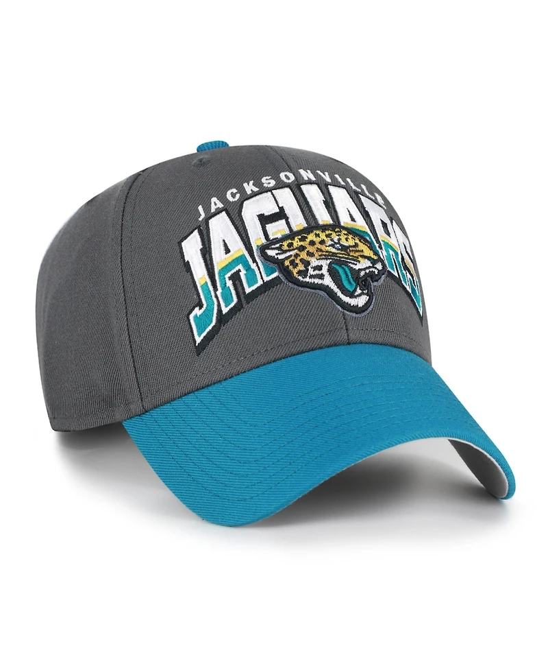 '47 Brand Men's Charcoal Jacksonville Jaguars Split Block Mvp Adjustable Hat