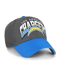 '47 Brand Men's Charcoal Los Angeles Chargers Split Block Mvp Adjustable Hat