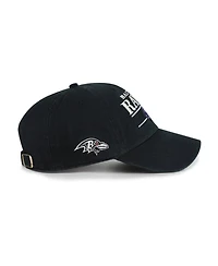 '47 Brand Men's Black Baltimore Ravens Throwback Graphic Clean Up Adjustable Hat