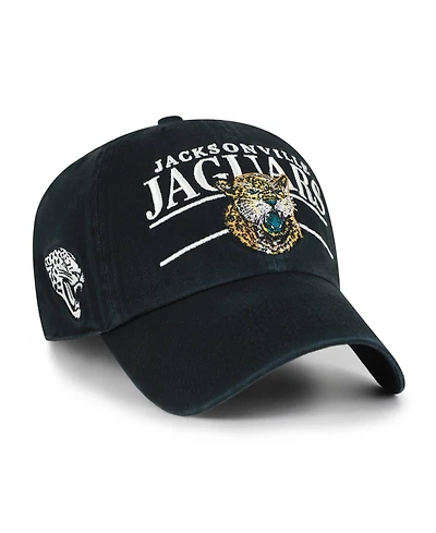 '47 Brand Men's Black Jacksonville Jaguars Throwback Graphic Clean Up Adjustable Hat