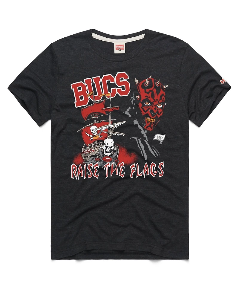 Homage Men's and Women's Charcoal Tampa Bay Buccaneers Star Wars x Nfl Tri-Blend T-Shirt