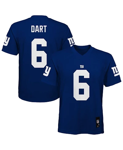 Outerstuff Big Boys and Girls Jaxson Dart Royal New York Giants Replica Jersey