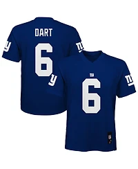 Outerstuff Big Boys and Girls Jaxson Dart Royal New York Giants Replica Jersey