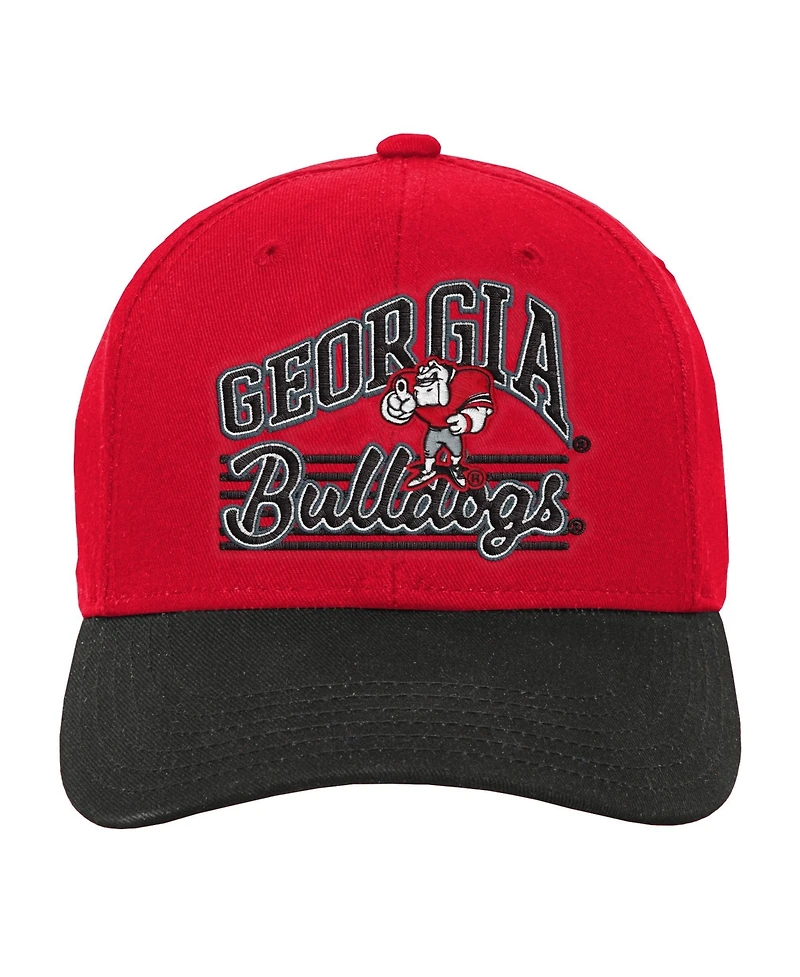 Outerstuff Big Boys and Girls Red/Black Georgia Bulldogs Dad Unstructured Adjustable Hat