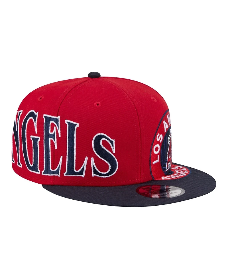 New Era Men's Red/Navy Los Angeles Angels Stretched Two-Tone 9FIFTY Adjustable Hat