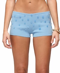 Edikted Women's Nataly Knit Low-Rise Pull-On Shorts, 2" Inseam