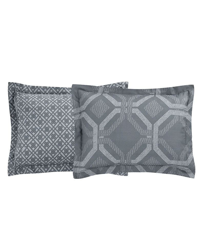 Macy's Darien Geo Reversible Microfiber 8-piece Comforter Set