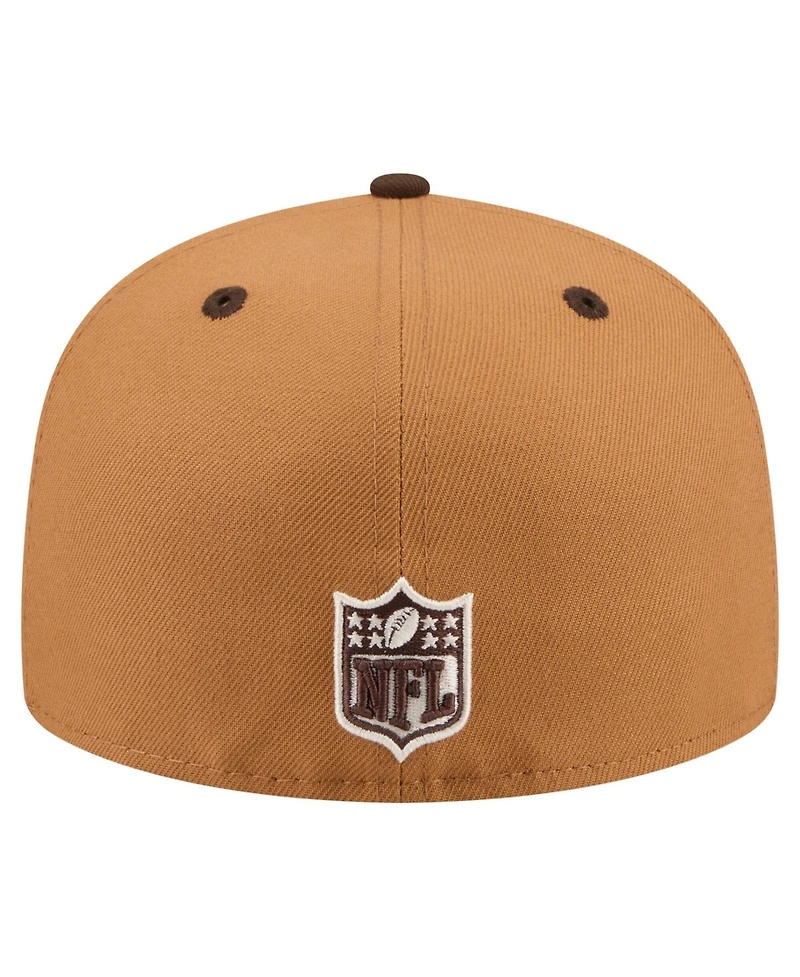 New Era Men's Light Brown/Dark Brown Miami Dolphins Two-Tone Walnut 59FIFTY Fitted Hat