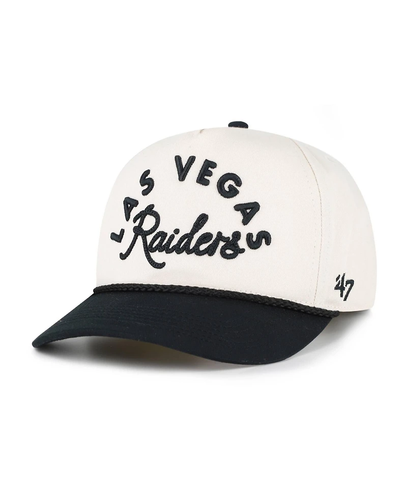 47 Brand Women's Natural Las Vegas Raiders Rope Script Hitch Adjustable Hat
