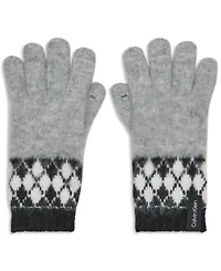 Calvin Klein Women's Argyle Fair Isle Pattern Gloves