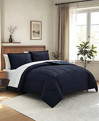 Macy's Danny Plaid Reversible Microfiber 3-piece Comforter Set