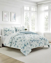 Macy's Devon Geo Reversible Microfiber 3-piece Comforter Set