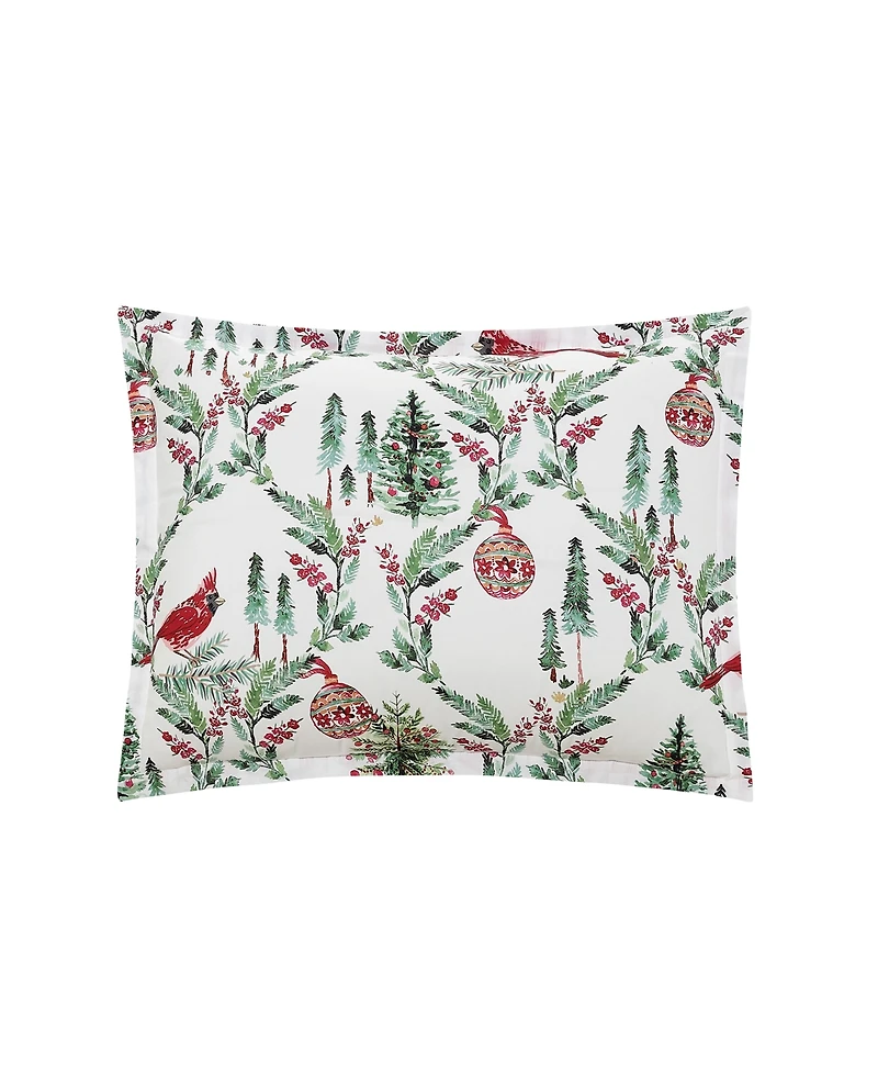 Macy's Holiday Pine Cardinal Reversible Microfiber 3-piece Comforter Set