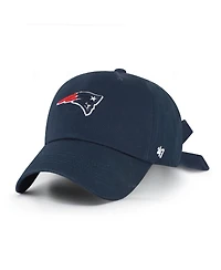 47 Brand Women's Navy New England Patriots Bow Back Clean Up Adjustable Hat
