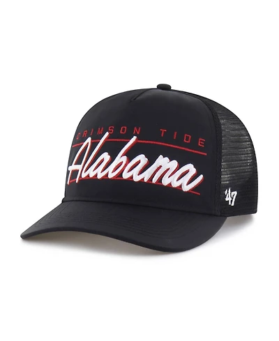 47 Brand Men's and Women's Black Alabama Crimson Tide brr° Condor Mesh Hitch Adjustable Hat