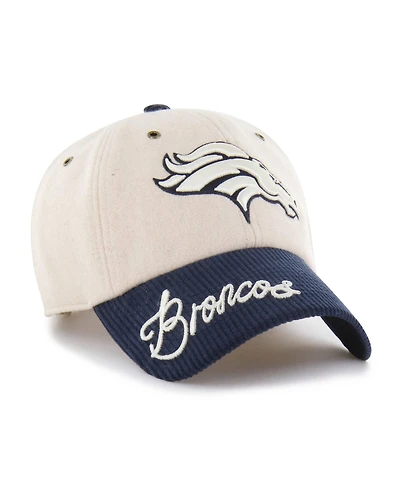 47 Brand Women's Natural/Navy Denver Broncos Rope Script Clean Up Adjustable Hat