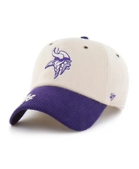 47 Brand Women's Natural/Purple Minnesota Vikings Rope Script Clean Up Adjustable Hat