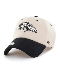47 Brand Women's Natural/Black Baltimore Ravens Rope Script Clean Up Adjustable Hat