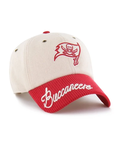 47 Brand Women's Natural/Red Tampa Bay Buccaneers Rope Script Clean Up Adjustable Hat