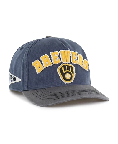 47 Brand Men's Navy Milwaukee Brewers Calderwood Hitch Adjustable Hat