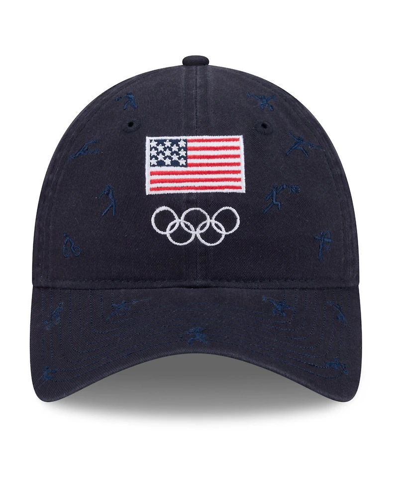 New Era Men's Navy Team Usa Pictogram 9TWENTY Adjustable Hat