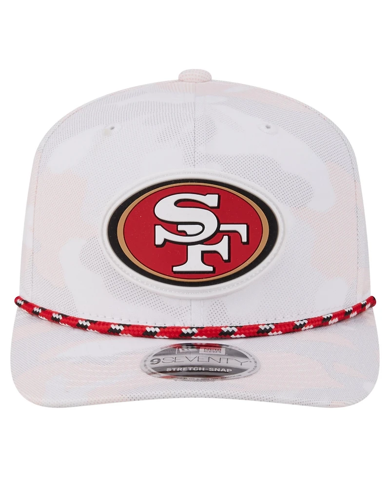 New Era Men's White San Francisco 49ers Camo Rope 9SEVENTY Adjustable Hat
