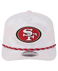 New Era Men's White San Francisco 49ers Camo Rope 9SEVENTY Adjustable Hat