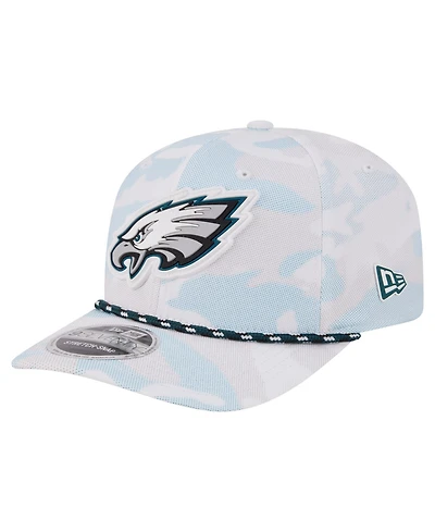 New Era Men's White Philadelphia Eagles Camo Rope 9SEVENTY Adjustable Hat