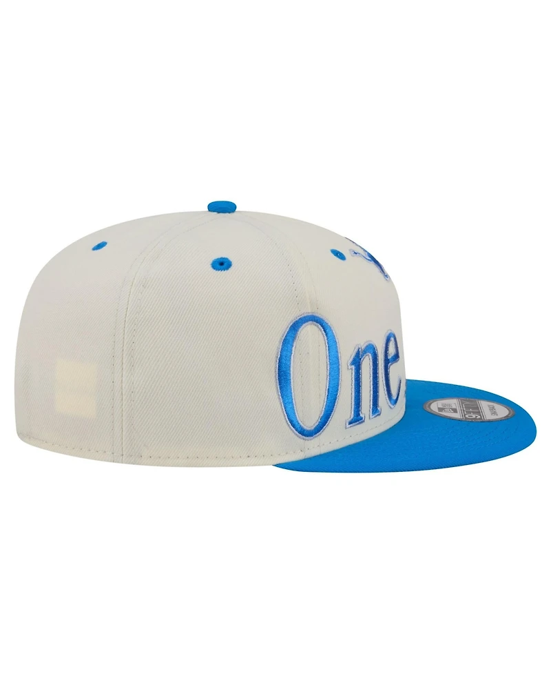 New Era Men's Cream Detroit Lions Oversized Slogan 9FIFTY Snapback Hat
