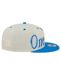 New Era Men's Cream Detroit Lions Oversized Slogan 9FIFTY Snapback Hat