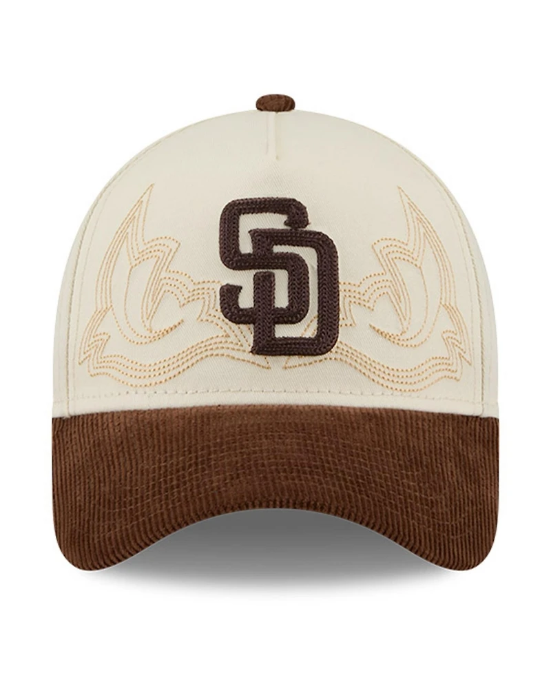 New Era Men's Stone San Diego Padres Western Stitch 9FORTY A-Frame Adjustable Hat