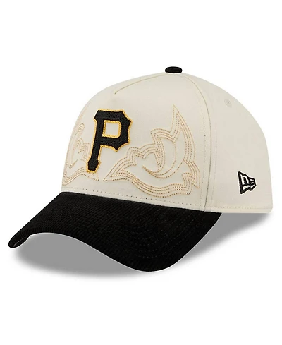 New Era Men's Stone Pittsburgh Pirates Western Stitch 9FORTY A-Frame Adjustable Hat