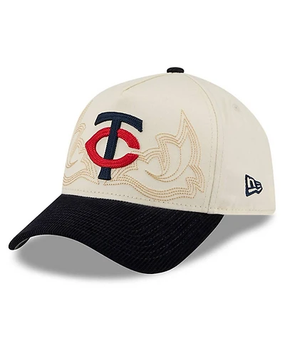 New Era Men's Stone Minnesota Twins Western Stitch 9FORTY A-Frame Adjustable Hat