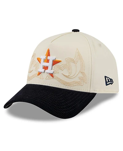 New Era Men's Stone Houston Astros Western Stitch 9FORTY A-Frame Adjustable Hat