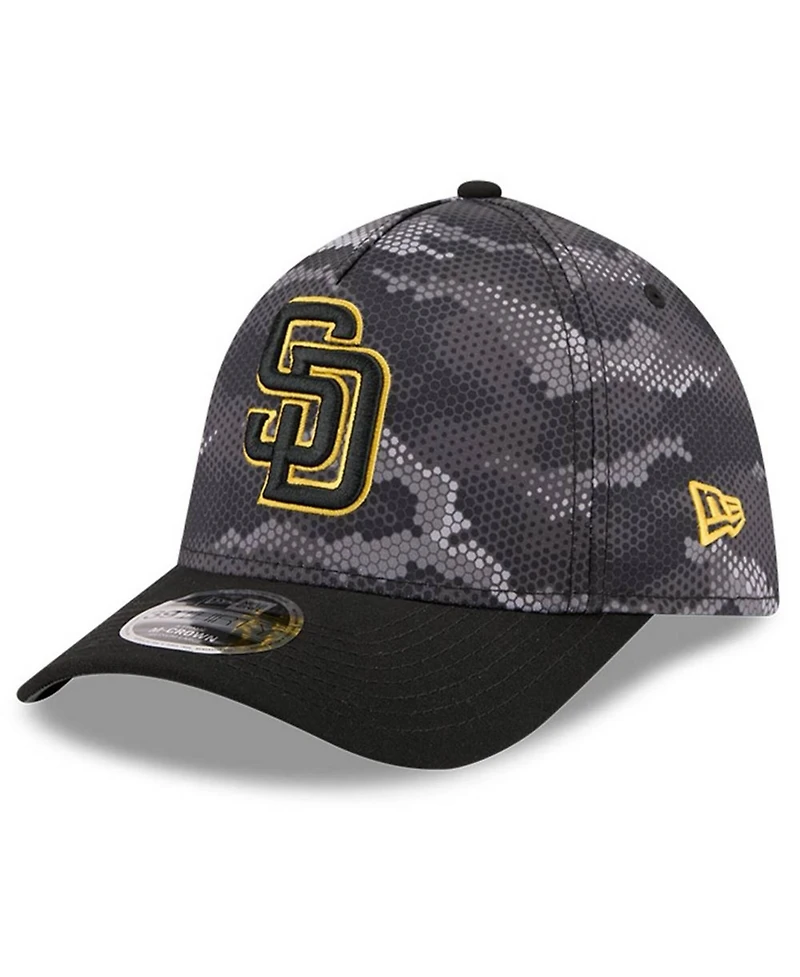 New Era Men's Black San Diego Padres Camo 39THIRTY A-Frame Flex Hat