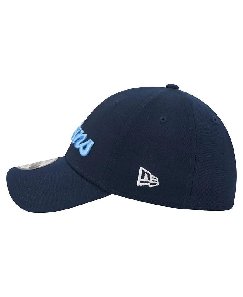 New Era Men's Navy Tennessee Titans Script 39THIRTY Flex Hat