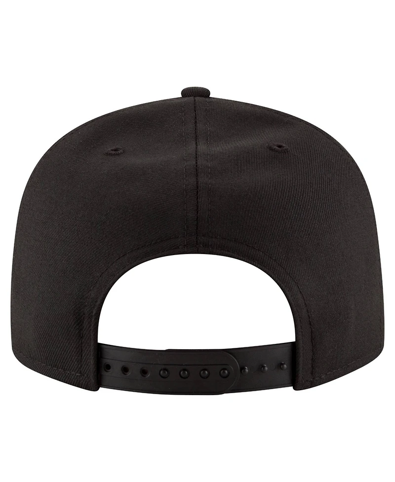 New Era Men's Black Tennessee Titans Black White 9FIFTY Snapback Hat